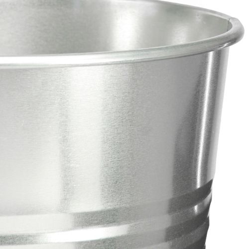 Wazon dekoracyjny metalowy stożkowy wazon podłogowy srebrny H 49cm 18L