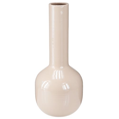 Floristik24 Wazon dekoracyjny metalowy w kolorze brązowego cappuccino emaliowanego wys. 25,5 cm