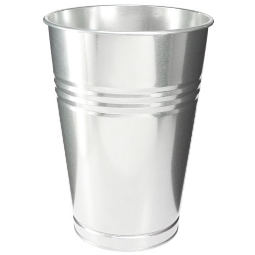 Produkt Wazon dekoracyjny metalowy stożkowy wysoki wazon srebrny Wazon wys. 34cm 11L