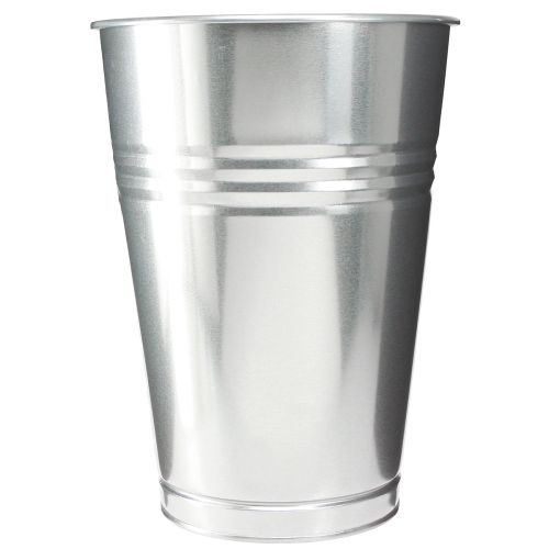 Produkt Wazon dekoracyjny metalowy stożkowy wysoki wazon srebrny Wazon wys. 34cm 11L