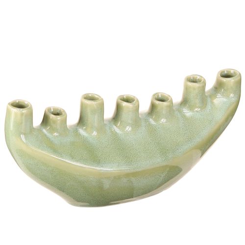 Produkt Wazon dekoracyjny Łódka Wazon ceramiczny Jasnozielony 23×8,5×11cm
