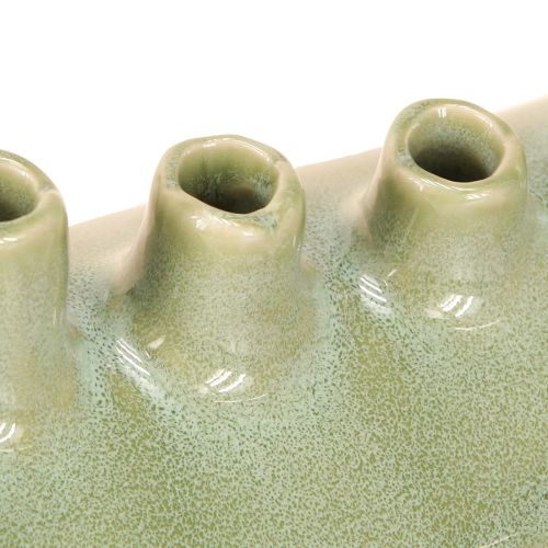 Produkt Wazon dekoracyjny Łódka Wazon ceramiczny Jasnozielony 23×8,5×11cm
