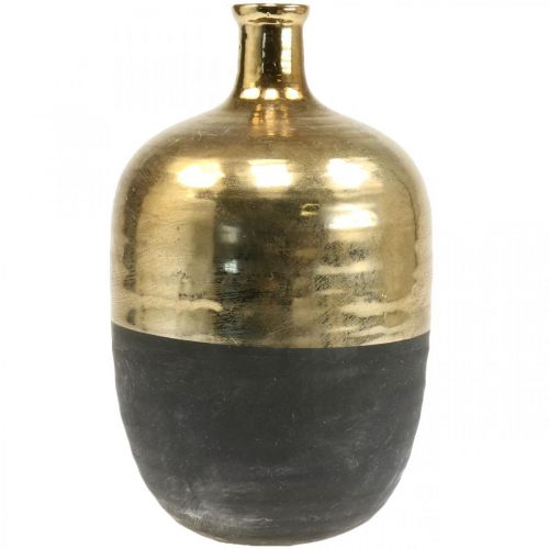 Produkt Dekoracyjny wazon Czarno-złoty wazon na kwiaty Ceramiczny Ø18cm W29cm