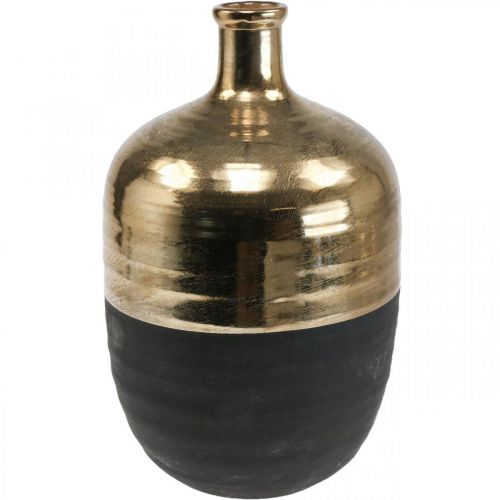 Produkt Dekoracyjny wazon Czarno-złoty ceramiczny wazon Duży Ø21cm W37,5cm