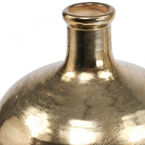 Floristik24 Dekoracyjny wazon Czarno-złoty ceramiczny wazon Duży Ø21cm W37,5cm