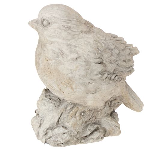 Produkt Dekoracyjna figurka ptaka wróbel odlewany kamień bielony wys. 12,5 cm