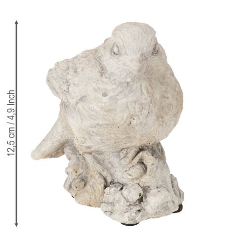 Produkt Dekoracyjna figurka ptaka wróbel odlewany kamień bielony wys. 12,5 cm