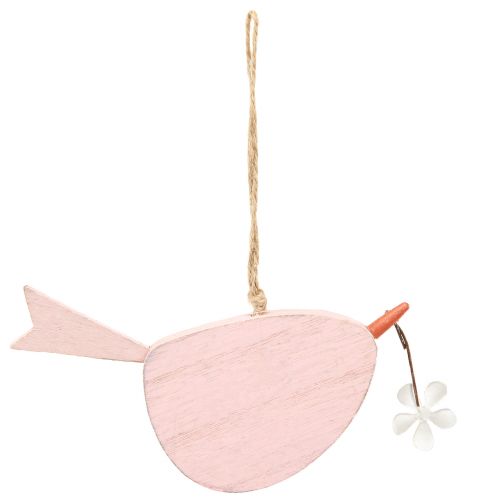 Produkt Dekoracyjny ptak wiosenna dekoracja wisząca dekoracja drewniana różowa 15×8,5cm