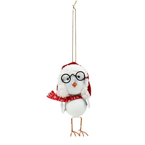Produkt Deco ptaszek z czapeczką biało-czerwony 10,5cm