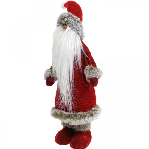 Dekoracja Święty Mikołaj stojący Dekoracja figurka Święty Mikołaj Czerwony W41cm