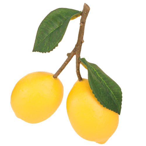 Produkt Cytryny sztuczne dekoracyjne 2 cytryny na gałązce 16cm 3szt