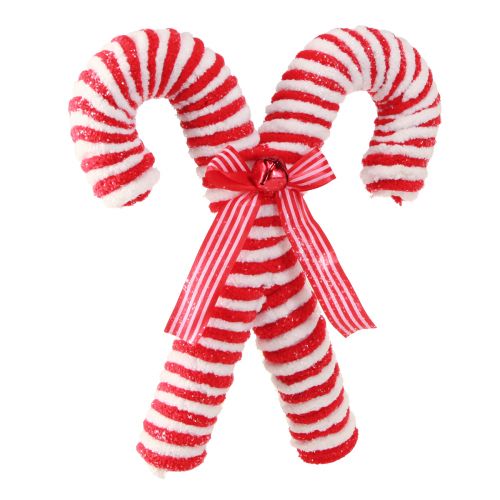 Produkt Dekoracyjne laski cukierków do zawieszania ozdób choinkowych czerwono-białych 28cm