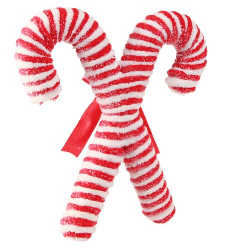 Produkt Dekoracyjne laski cukierków do zawieszania ozdób choinkowych czerwono-białych 28cm