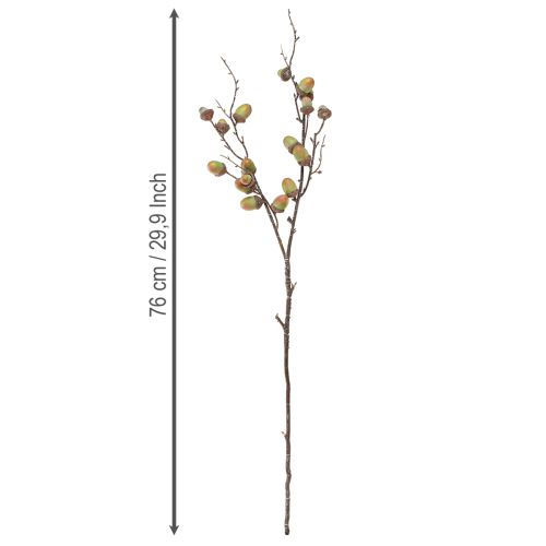 Produkt Ozdobna gałązka żołędzie dekoracja zielona jesienna dekoracja sztuczna 80cm