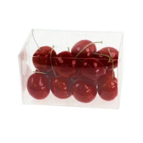 Floristik24 Deco czereśnie ciemnoczerwone 3cm 12szt.