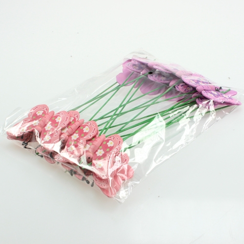 Produkt Motyl na patyczku 8cm 18 szt