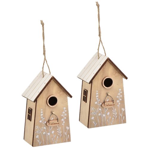 Produkt Dekoracja do zawieszenia domku dla ptaków biała naturalna 14,5cm 2 szt