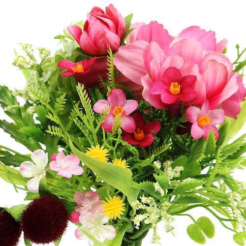 Floristik24 Deco Bukiet Różowy 20cm