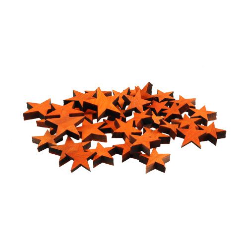 Floristik24 Gwiazdy drewniane mix pomarańczowy do rozsypywania 3-5cm 72szt.