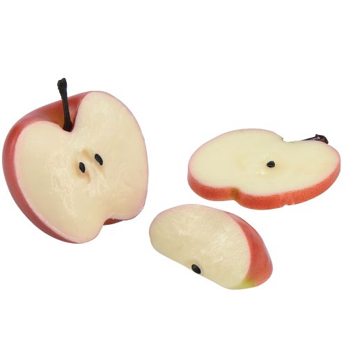 Floristik24 Dekoracyjne jabłka sztuczne owoce w kawałkach 6-7cm 10szt