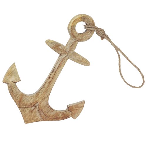 Produkt Dekoracyjna kotwica drewniana zawieszka naturalna o wymiarach 41,5×16,5cm