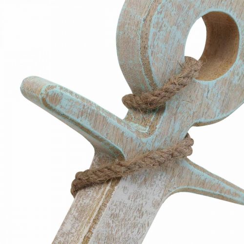 Produkt Anchor Deco Wood Maritime Deco Biały Niebieski 24,5 cm x 14,5 cm
