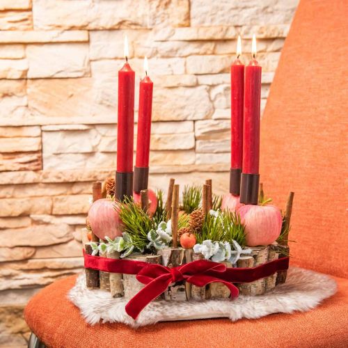 Floristik24 Deco jabłkowy róż, żółty real touch 6,5cm 6szt