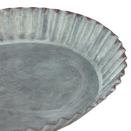 Floristik24 Dekoracyjna forma do pieczenia z blachy cynkowej szarej Ø14,5cm 6 sztuk