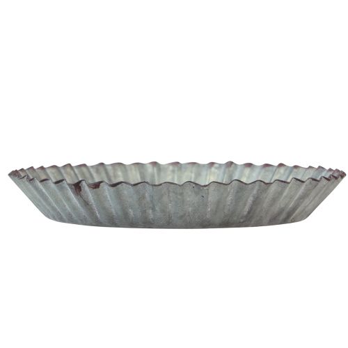 Floristik24 Dekoracyjna forma do pieczenia z blachy cynkowej szarej Ø14,5cm 6 sztuk
