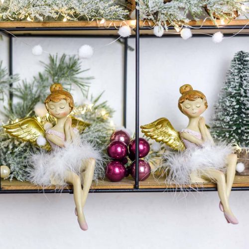 Floristik24 Deco Ballerina Angel Edge Seater Ø11,5 H15cm 2szt.