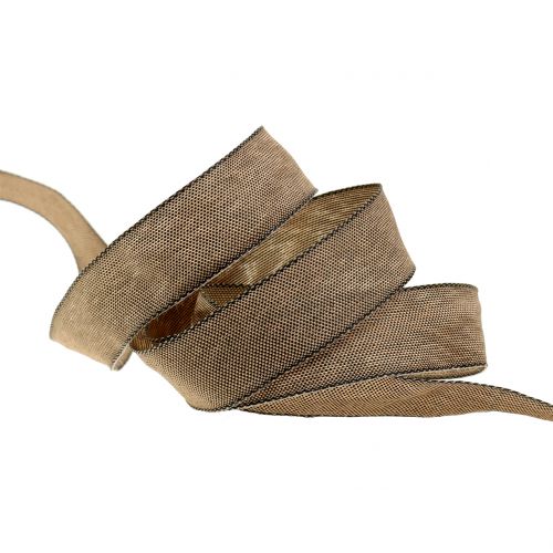 Floristik24 Wstążka dekoracyjna brązowa 25mm 20m