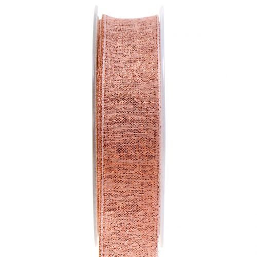 Floristik24 Deco Ribbon z Miką Miedzianą 25mm 20m