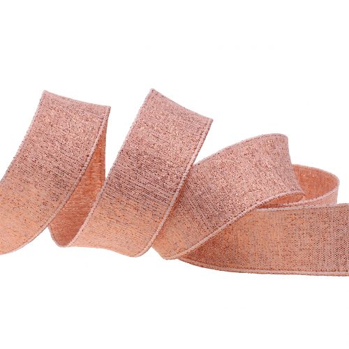 Floristik24 Deco Ribbon z Miką Miedzianą 25mm 20m