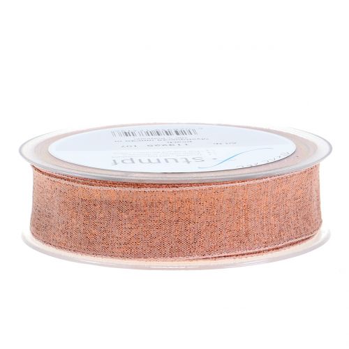Floristik24 Deco Ribbon z Miką Miedzianą 25mm 20m