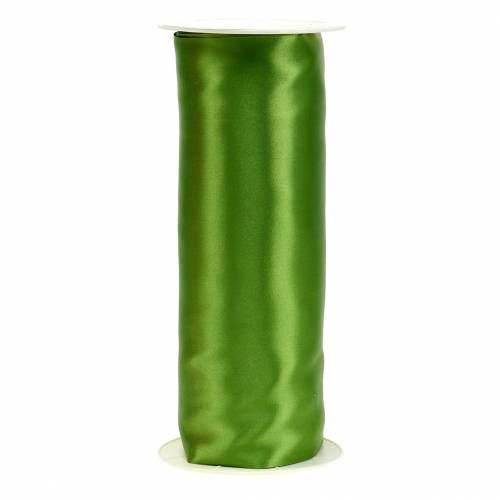 Floristik24 Wstążka Satin Ribbon Table Ribbon Olive-Green 200mm 10m