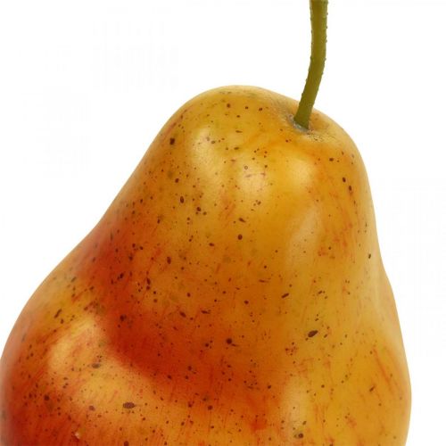 Dekoracja gruszka żółto-czerwona, dekoracja owocowa, smoczek spożywczy 12,5 cm