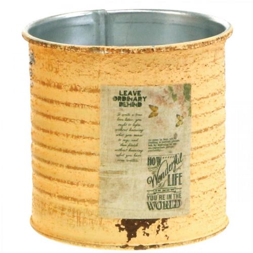 Produkt Pudełko ozdobne letnia morela metalowa doniczka na rośliny Ø8cm W7,5cm