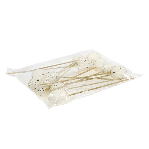 Floristik24 Deco jajko 5cm na patyku 12szt