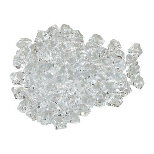 Floristik24 Dekoracyjne kostki lodu, sztuczne kostki lodu, akrylowe, przezroczyste, 1 cm, 200 g