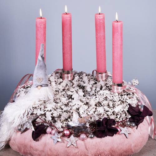 Floristik24 Wstążka futerkowa Deco różowa 15cm x 200cm