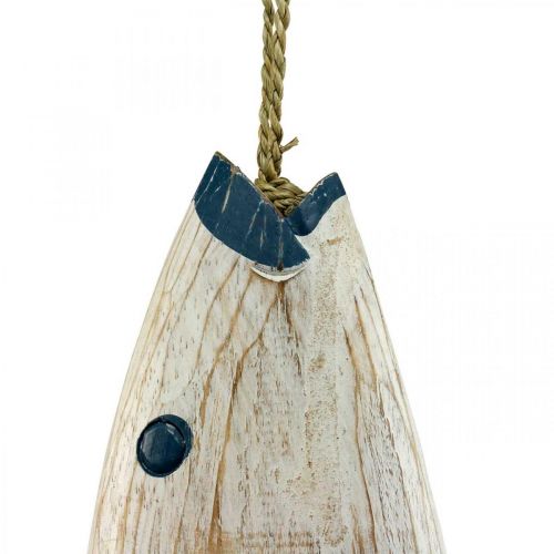Produkt Ozdobne drewno rybka Drewniana rybka do zawieszenia Granatowa wys. 57,5 cm