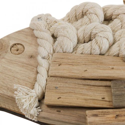 Floristik24 Ryba dekoracyjna z drewna wyrzuconego na morze drewniana rybka natura dekoracja marynistyczna 31cm