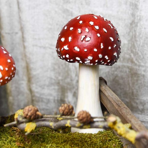 Deco muchomor czerwony, biały, jesienny dekoracja grzyb Ø10,5cm H21cm