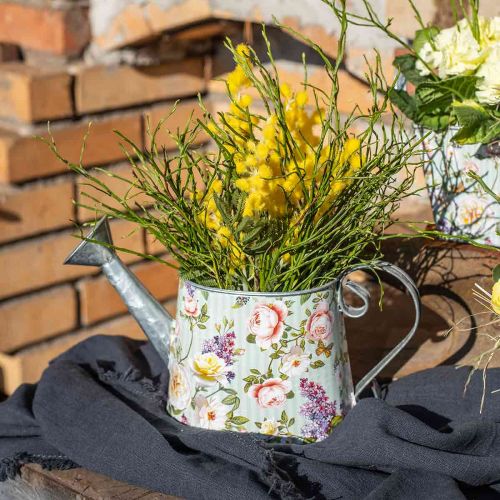 Floristik24 Dekoracyjna konewka wiejska metalowa do sadzenia wys. 16 cm
