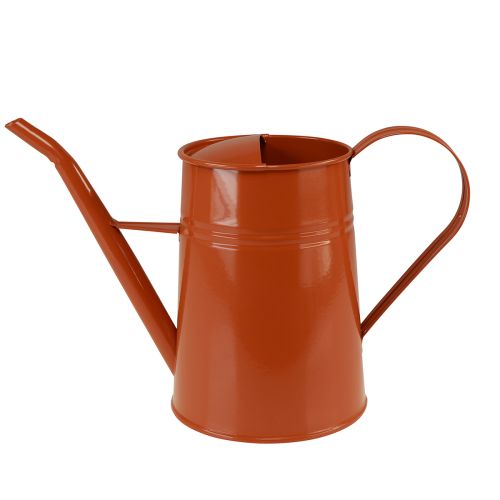 Dekoracyjna konewka metalowa dekoracja pomarańczowo-brązowa 1,7L W23cm