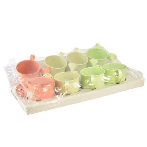 Produkt Konewka dekoracyjna pastelowe kolory metal Ø11cm W10cm 8 szt