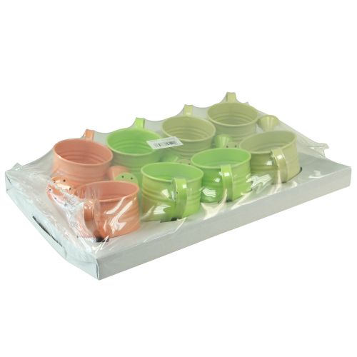 Produkt Ozdobna konewka donica metalowa w kolorze 16,5x7cm 8 szt