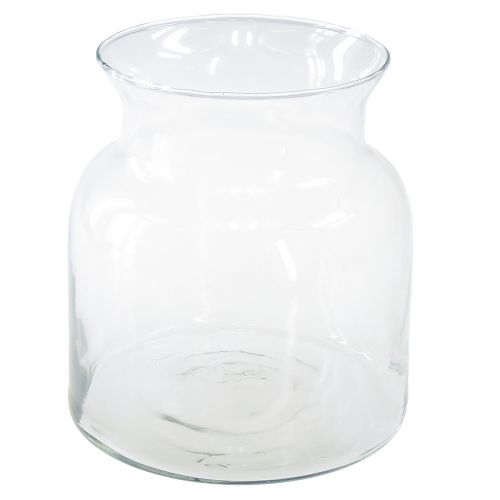 Dekoracyjny szklany wazon latarnia ze szkła przezroczystego Ø18cm W20cm