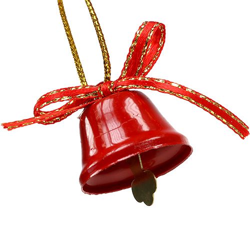 Floristik24 Dekoracyjny dzwonek czerwony 2,5 cm 12 sztuk