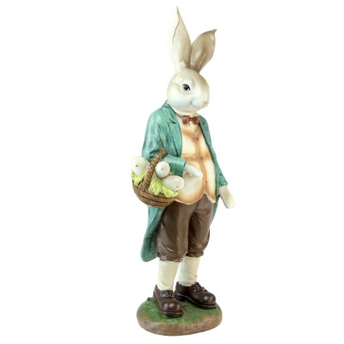 Produkt Dekoracyjny koszyczek zajączek-królik-mężczyzna Pisanki, figurka dekoracyjna wys. 39cm